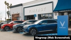 Xe VinFast tại Los Angeles, Hoa Kỳ.