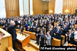 Dervişoğlu, partisinin grup toplantısında "Erdoğan Anayasına" karşı olduklarını söyledi.