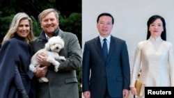 Vua Hà Lan Willem-Alexander, Hoàng hậu Maxima; Chủ tịch nước Việt Nam Võ Văn Thưởng và phu nhân Phan Thị Thanh Tâm. Photo: Reuters.