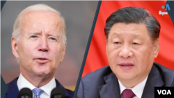 Tổng thống Hoa Kỳ Joe Biden (trái) và Chủ tịch Trung Quốc Tập Cận Bình (phải)