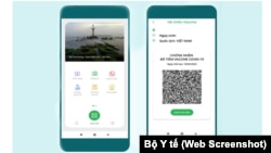 Mẫu hộ chiếu vắc xin của Việt Nam trên ứng dụng PC Covid-19.