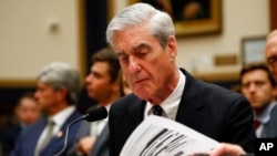 Cựu công tố viên đặc biệt Robert Mueller điều trần trước Ủy ban Tư pháp Hạ viện về việc Nga can thiệp vào cuộc bầu cử Tổng thống Mỹ 2016.