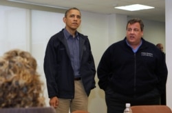 Barack Obama ve Chris Christie