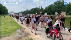 Binlerce Protestocu Lincoln Anıtı'ndan Beyaz Saray'a Doğru Yürüdü