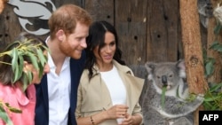 Harry và Meghan tại sở thú Taronga, Sydney.