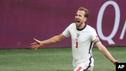 Harry Kane của tuyển Anh trong trận gặp Đức. (Hoto: AP)