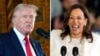 Ảnh phối hợp: Cựu Tổng thống Donald Trump, trái, và Phó tổng thống Kamala Harris.