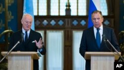 Staffan de Mistura ve Sergey Lavrov